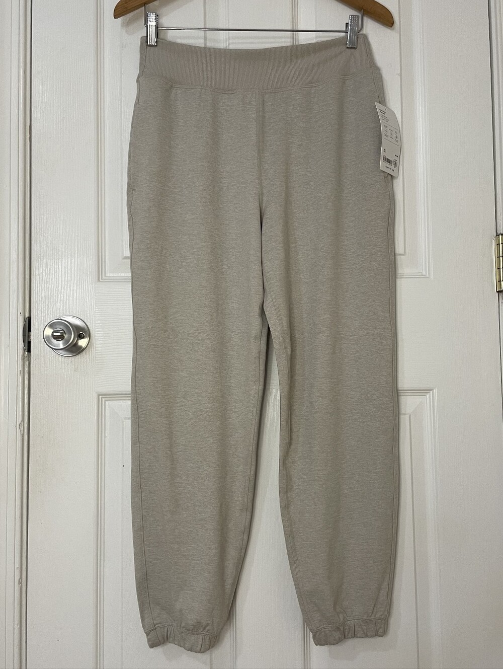 Athleta NWT Light Beige High-Waist Track Joggers Size S